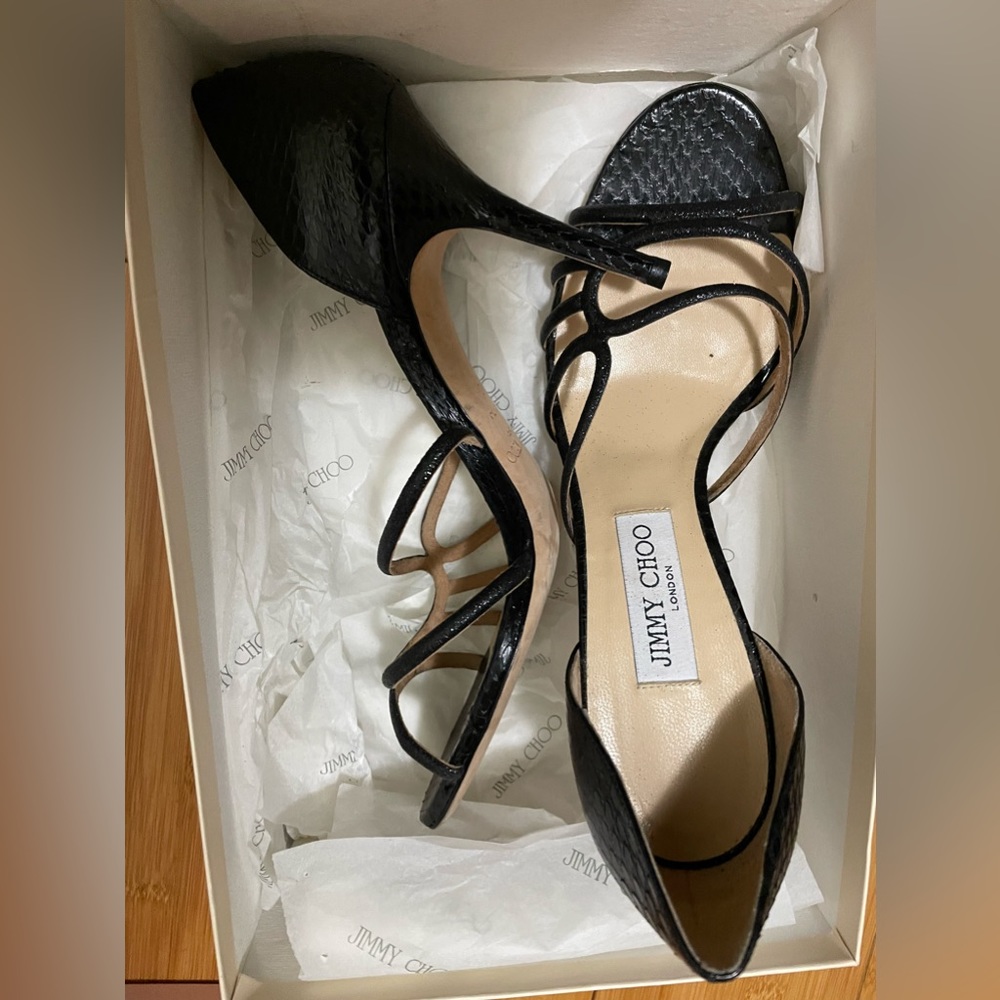 Jimmy Choo black strap sandal